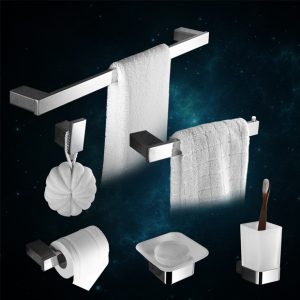 BỘ 6 PHỤ KIỆN PHÒNG TẮM INOX 304 DIAMOND SERIES ML-HC5860