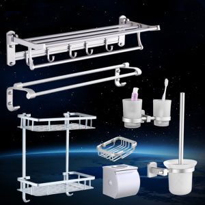 BỘ 7 PHỤ KIỆN NHÀ TẮM HỢP KIM NHÔM MERLER ML-OLO-136