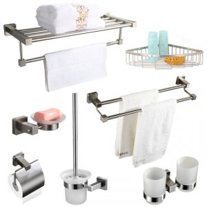 BỘ 7 PHỤ KIỆN PHÒNG TẮM INOX 304 CAO CẤP MERLER ML-HC339