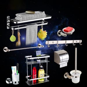 BỘ 8 PHỤ KIỆN PHÒNG TẮM INOX MERLER ML-HA4600