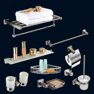 BỘ 9 PHỤ KIỆN PHÒNG TẮM INOX 304 MERLER ML-HC338